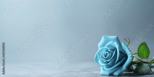 Blue rose romantic flower by generative AI tools