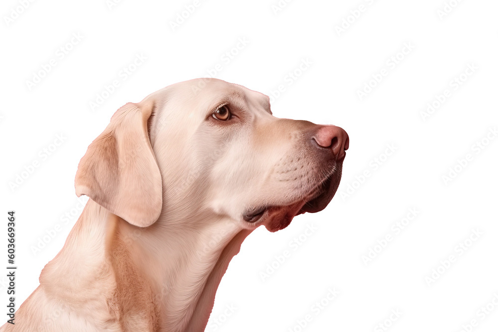 Transparent labrador, generative artificial intelligence
