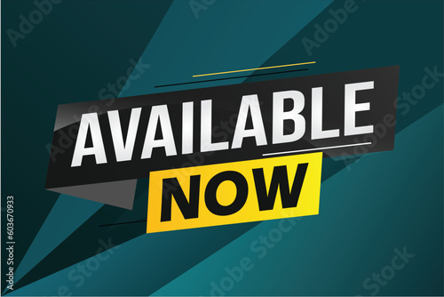 available now word concept vector illustration with lines 3d style for social media landing page, template, ui, web, mobile app, poster, banner, flyer, background, gift card, coupon, label, wallpaper