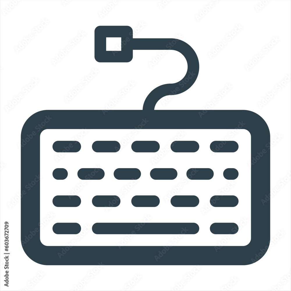Keyboard vector icon. Keyboard linear sign Keyboard vector icon. Keyboard linear sign