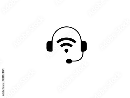 call center agent logo, Virtual assistant Computer logo, Icon ,Personal assistant Virtual assistant vectors  graphic designer.