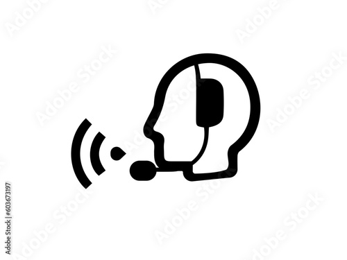 call center agent logo, Virtual assistant Computer logo, Icon ,Personal assistant Virtual assistant vectors  graphic designer.
