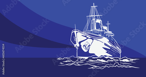 Transportation of ink drawing sketch for poster, post card, name card, brochure, t-shirt, logo, branding, collection, art print.