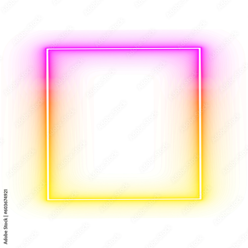 Neon Border Square Shape Neon Border Square Shape