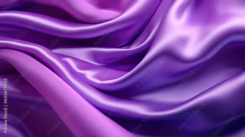 Obraz premium Gradient purple silk fabric background. Generative AI