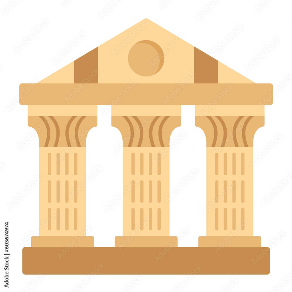 Fototapeta premium Greek Temple Icon
