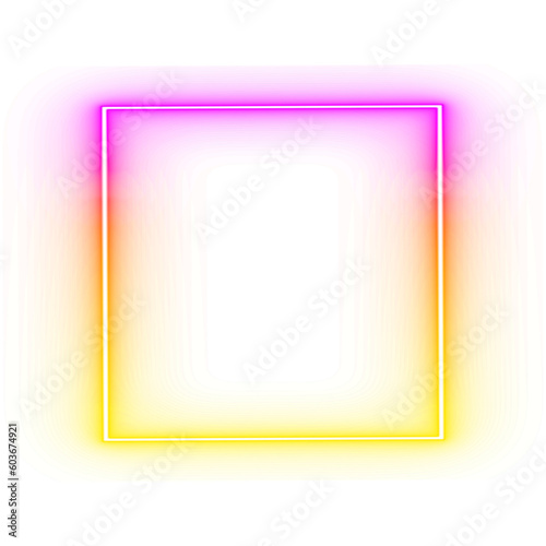 Neon Border Square Shape