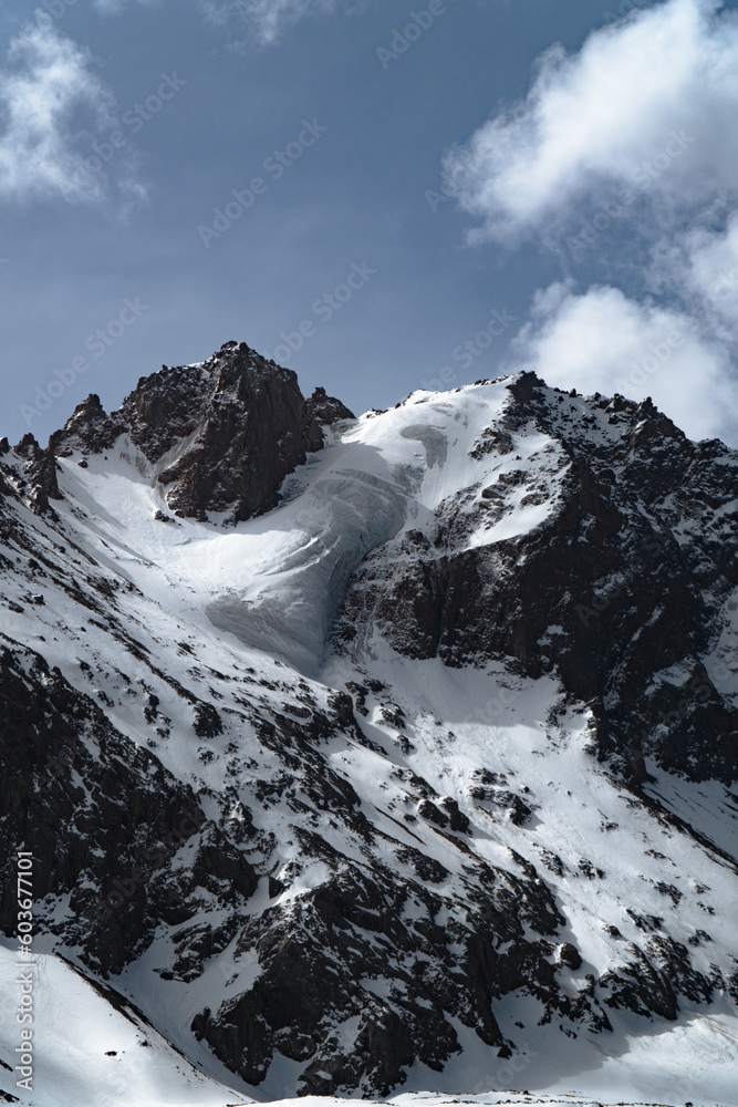 Tiel Glacier in Tien Shan. Kazakhstan, Almaty