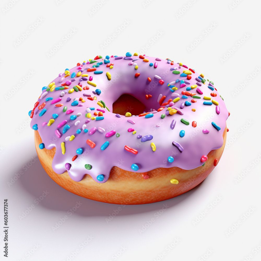 donut with sprinkles - created with Generative AI technology donut with sprinkles - created with Generative AI technology