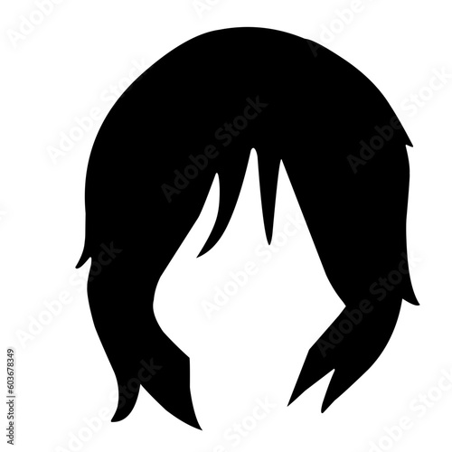 Vector Set of Black Female Hairdress. Type of Women Hairstyles