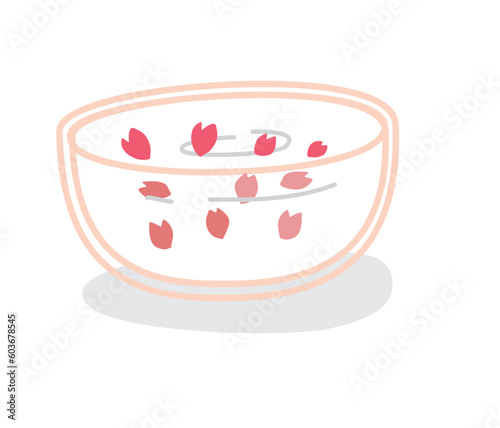 Flower Water in a  bowl