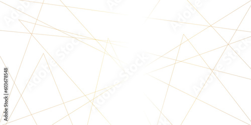 Abstract luxury gold geometric random chaotic lines with many squares and triangles shape background.