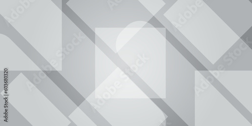 Abstract white and grey triangle and square lines and technology modern background. Abstract geometric smooth triangle shape background  template and banner design.