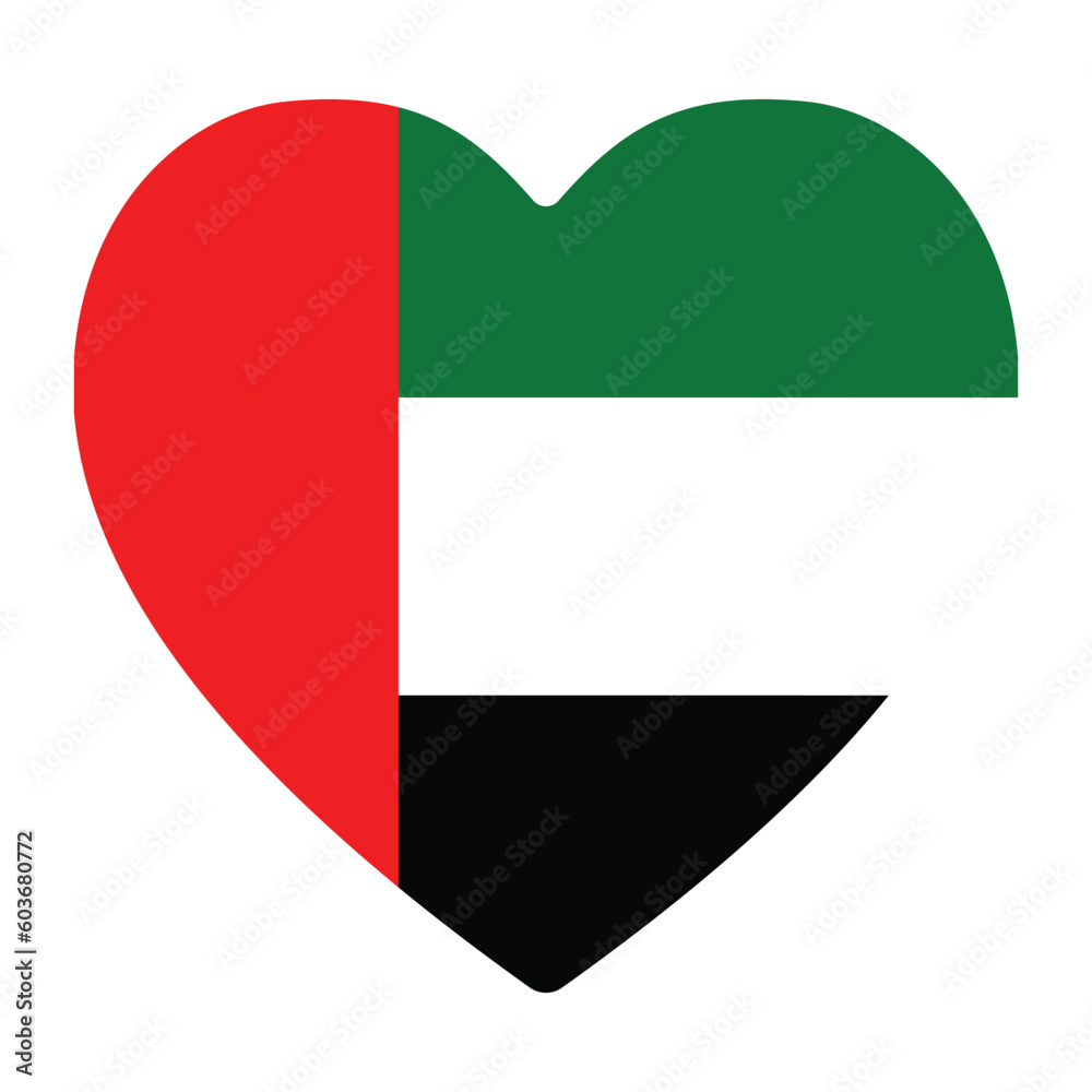 Fototapeta premium United Arab Emirates Flag in design shape 