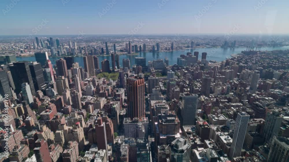 Beautiful panoramic view landscape aerial view of skyscrapers of Manhattan and Hudson river. New York, USA. Beautiful panoramic view landscape aerial view of skyscrapers of Manhattan and Hudson river. New York, USA.