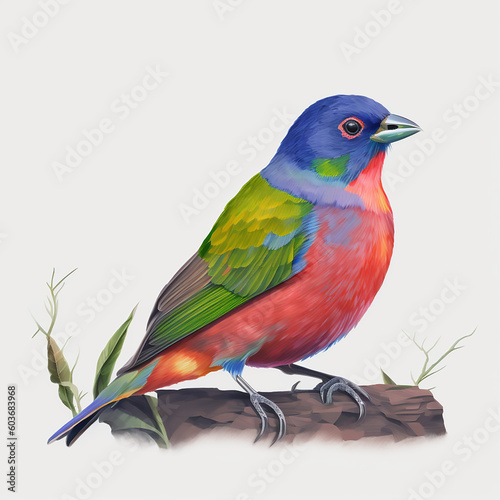 perched bird painting © ardyanto