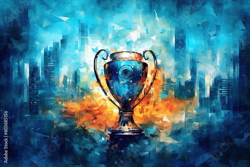 Obraz na płótnie Manchester city winnning champions league illustration generative ai