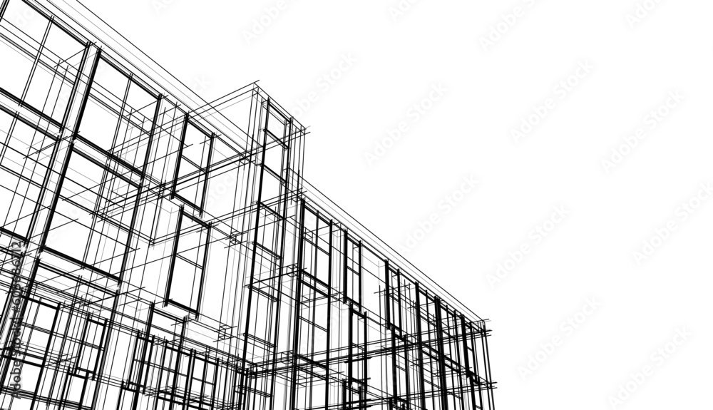 Modern office building concept 3d rendering Modern office building concept 3d rendering