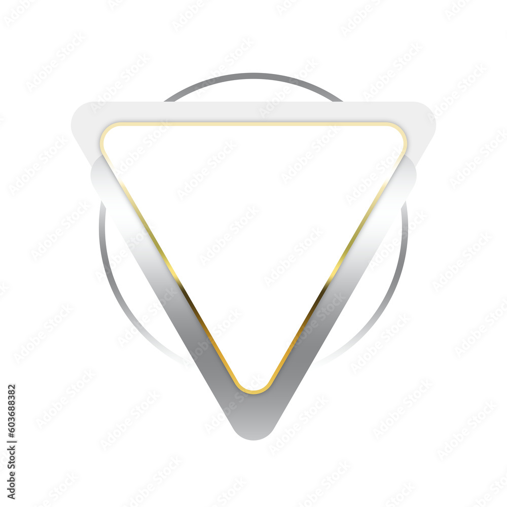 triangle banner label and circle frame symbol triangle banner label and circle frame symbol