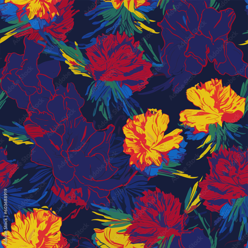 Seamless Colorful Carnation Pattern.
Seamless pattern of Carnations in colorful style. Add color to your digital project with our pattern! Seamless Colorful Carnation Pattern.
Seamless pattern of Carnations in colorful style. Add color to your digital project with our pattern!