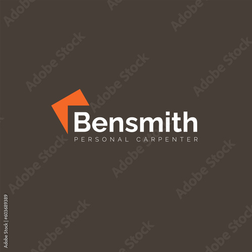 Carpenter logo template. A clean, modern, and high-quality design logo vector design. Editable and customize template logo