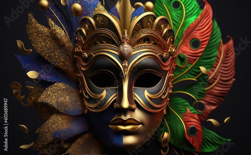 Venetian female mask carnival colourful watercolour splash art splash art masquerade Mardi gras banner
