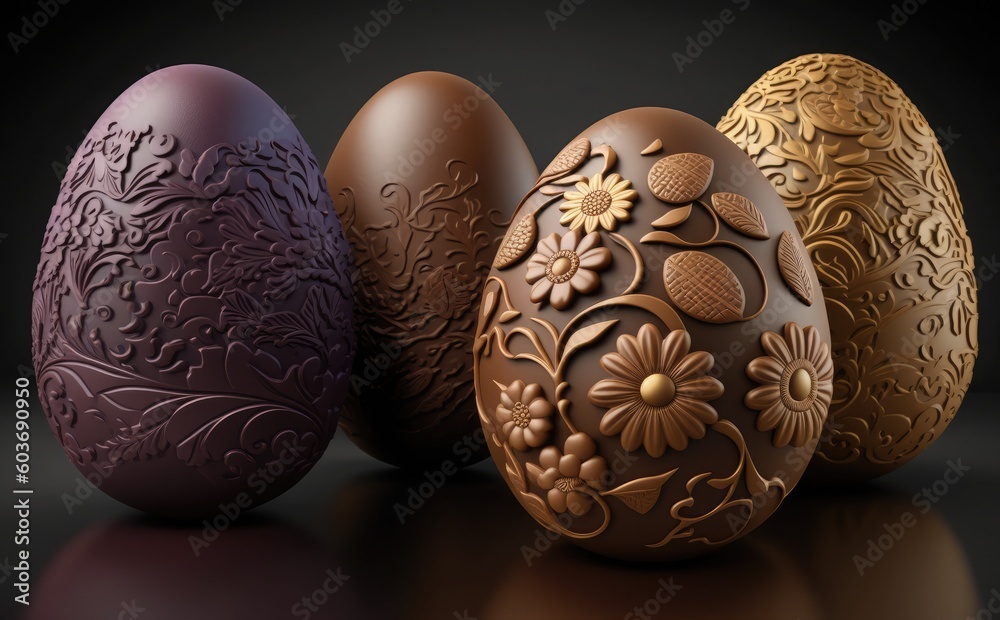 Colourful Easter eggs decoration AI Illustration, eggs background Colourful Easter eggs decoration AI Illustration, eggs background