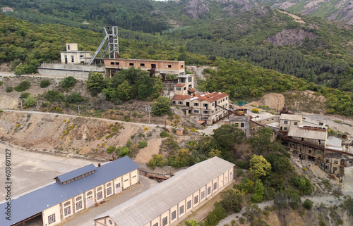 view of the ruins of the montevecchio mine in arbus in southern sardinia. photo