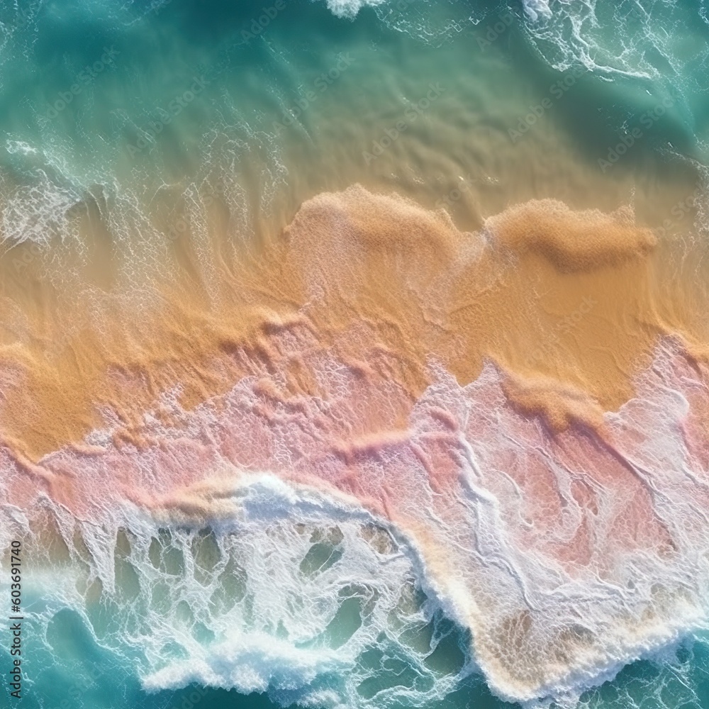 Wellen auf Sand - AI generiertes Muster