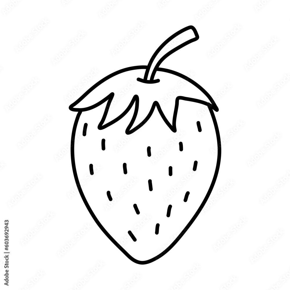 Strawberry hand drawn outline doodle icon. Vector sketch illustration of healthy berry, fresh raw strawberry for print, web, mobile and infographics isolated on white background. Strawberry hand drawn outline doodle icon. Vector sketch illustration of healthy berry, fresh raw strawberry for print, web, mobile and infographics isolated on white background.