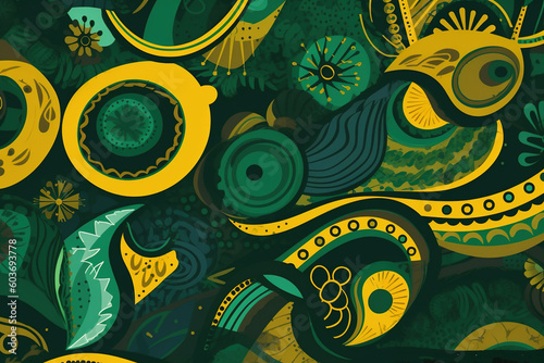 brazilian patterns background -Ai
