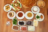 Traditional Turkish cuisine. Various dishes, soups and snacks.