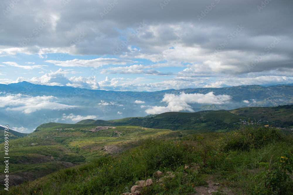 mountains and clouds