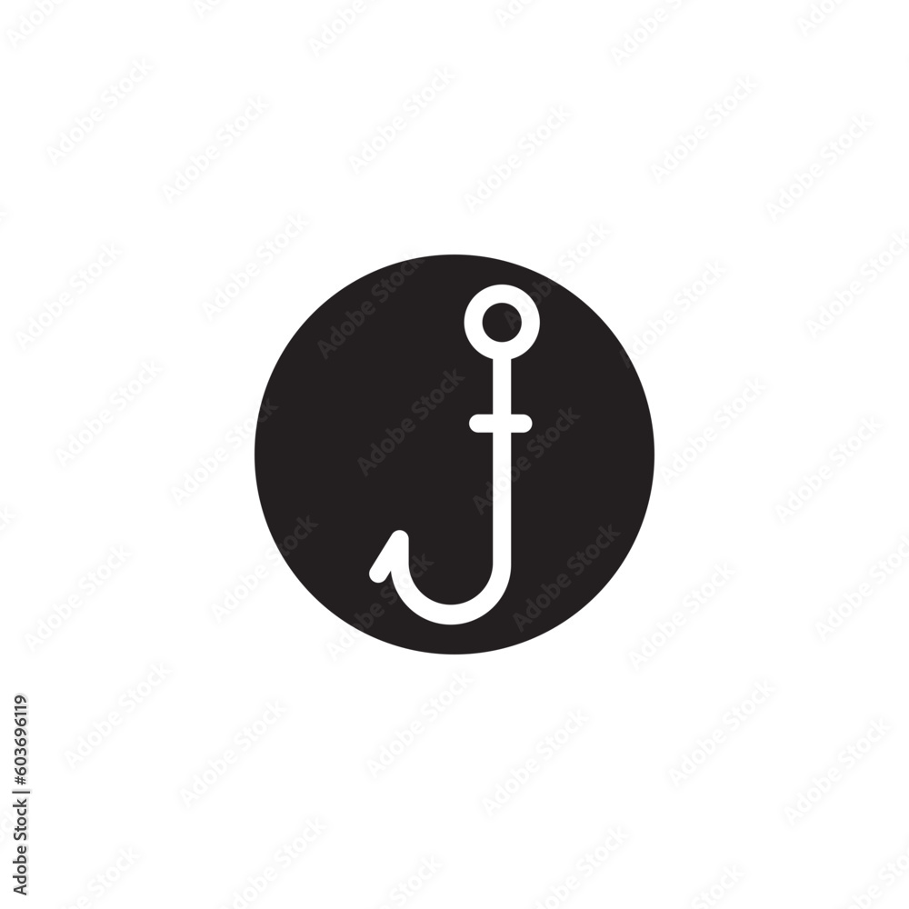 Fish Hook Sea Icon Fish Hook Sea Icon
