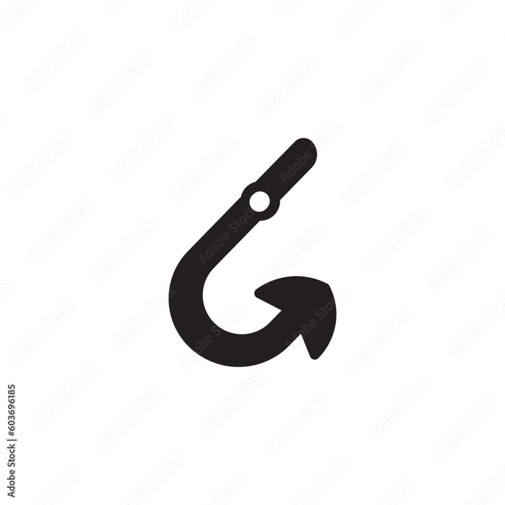 Fishing Hook Bait Icon Fishing Hook Bait Icon