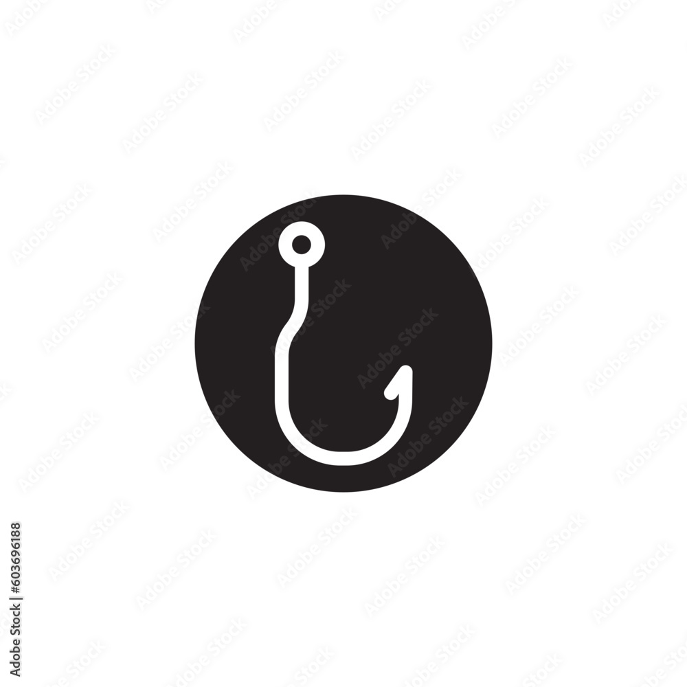 Fishing Hook Bait Icon Fishing Hook Bait Icon