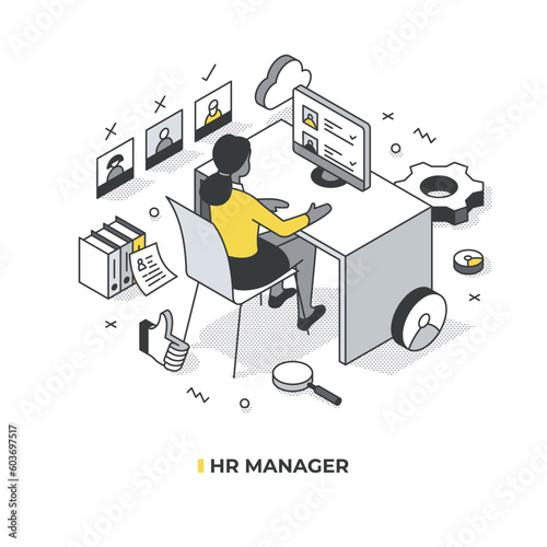 HR Manager Isometric Scene