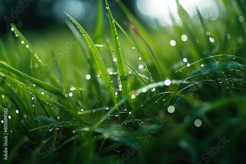 rain drops on grass