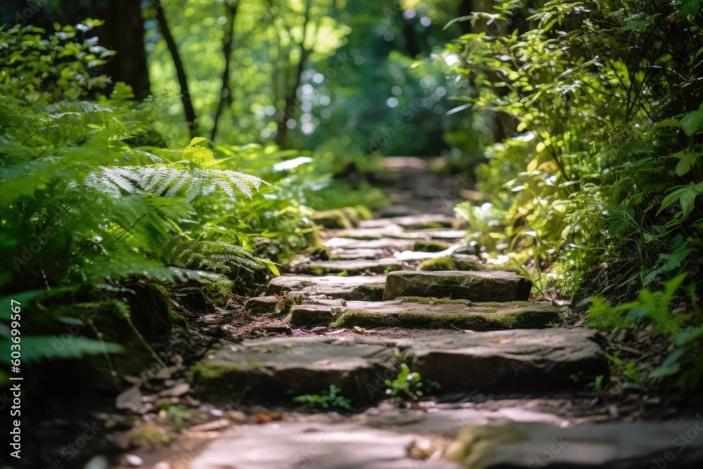 Fototapeta premium stairs in the forest