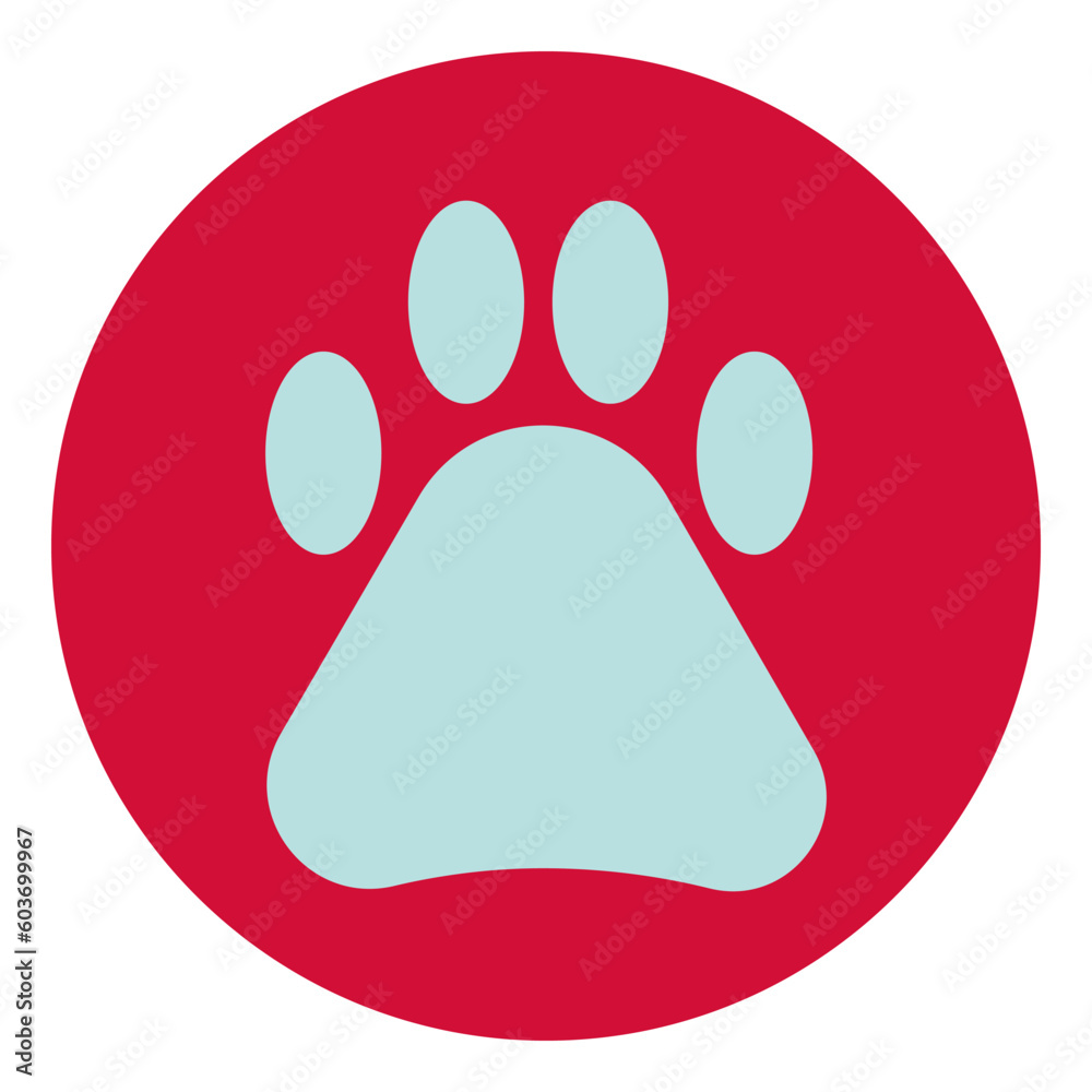 Dog or cat paw. Paw Prints. The imprint of dog paws vector illustration. Vector paw icon. Dog or cat paw. Paw Prints. The imprint of dog paws vector illustration. Vector paw icon.