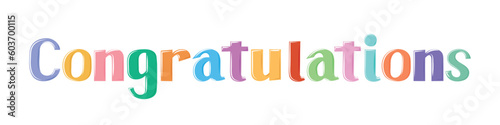 A word congratulations colorful