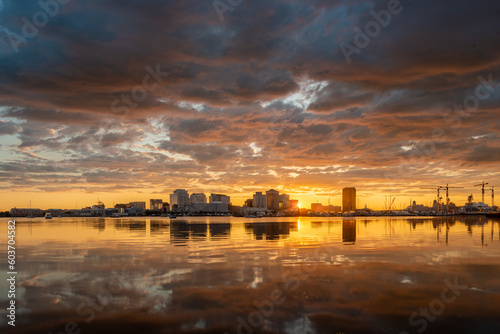 Norfolk, Virginia, USA Downtown Skyline in the Morning