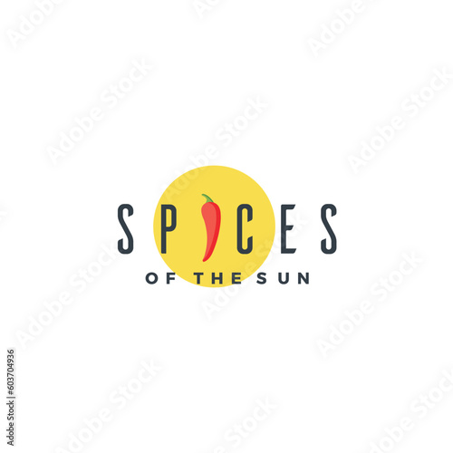 Modern and minimal style spices logo design for food and drink industry.