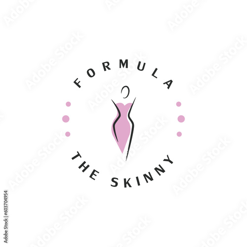 Minimal and bold logo for women business logo such as skin care, skin formula, skinny, and cosmetics product.