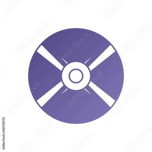 CD or DVD purple fill icon. Digital optical disc vector illustration in trendy style. Blue-ray, DVD, or CD disc for saving video, music, and computer software. Editable graphic resources for you.