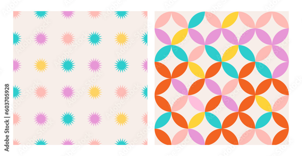 Trippy and Wavy Swirl Pattern Set Pink Colors Trippy and Wavy Swirl Pattern Set Pink Colors