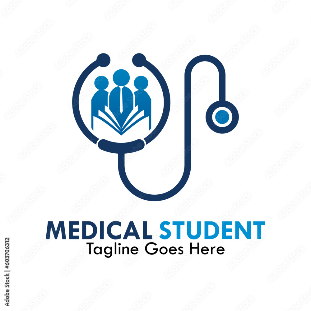 Medical student design logo template illustration Medical student design logo template illustration