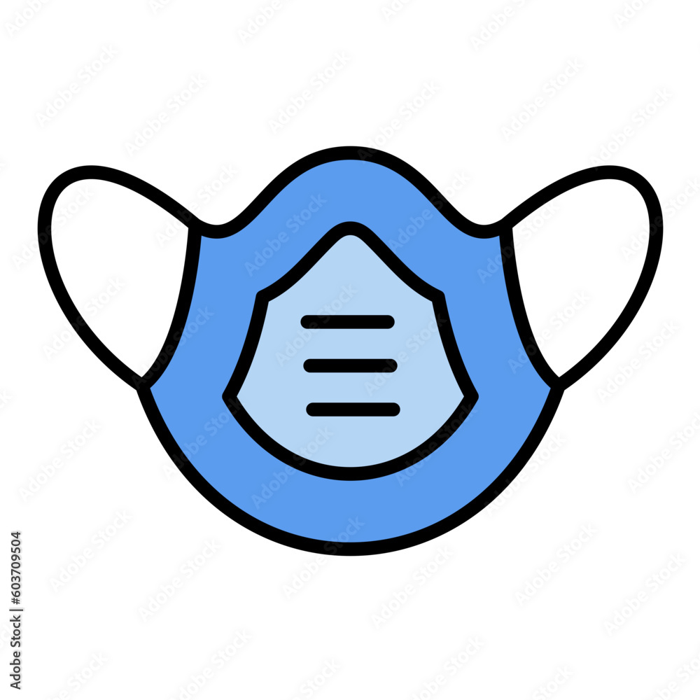Dust Mask Line Color Icon Dust Mask Line Color Icon