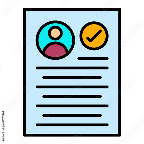 Resume Line Color Icon