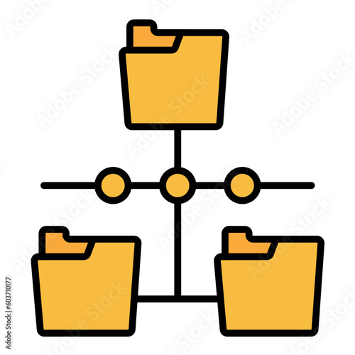 Plurality of Sources Line Color Icon